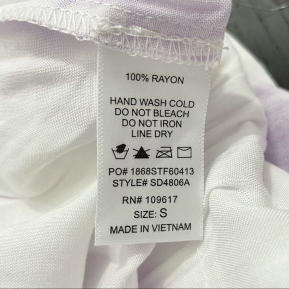 New Shinestar Tie Dye Sleeveless Straight Leg Jumpsuit White Purple Size Small - Picture 16 of 16